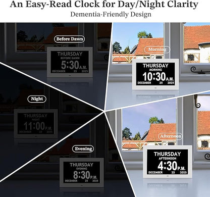 10.1'' Extra Large Digital Clock, 1280*800p HD Display, Dementia Clock