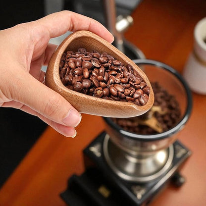 Coffee Bean Dosing Cup – Single Tray Walnut Wood Espresso Accessories Measuring