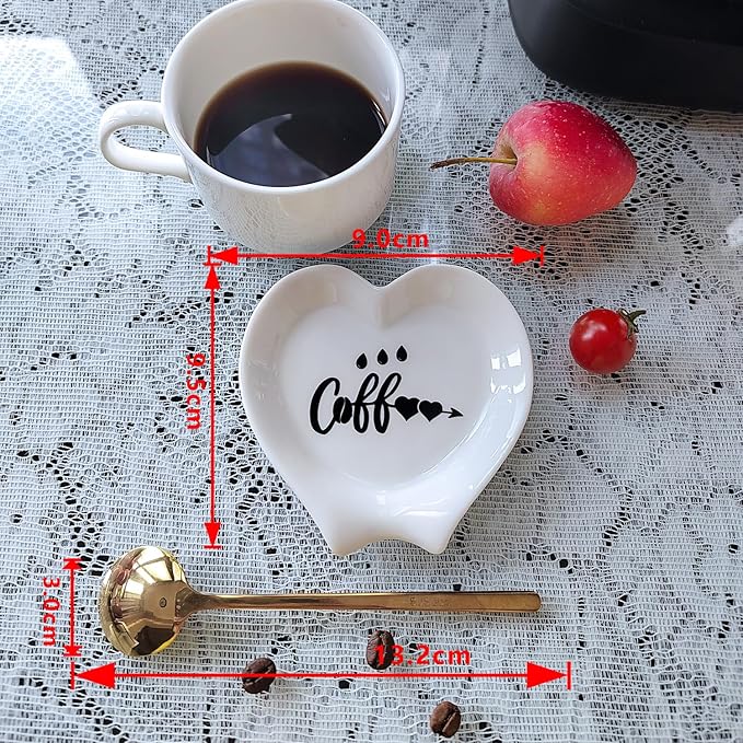 Heart-shaped Coffee Spoon Rest, Mini Coffee Spoon Holder, Coffee Stirrers