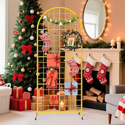 VGMiu Grid Wall Panel 1PCS Display Stand 2' x 5.2' FT Gold Grid Wall Panels