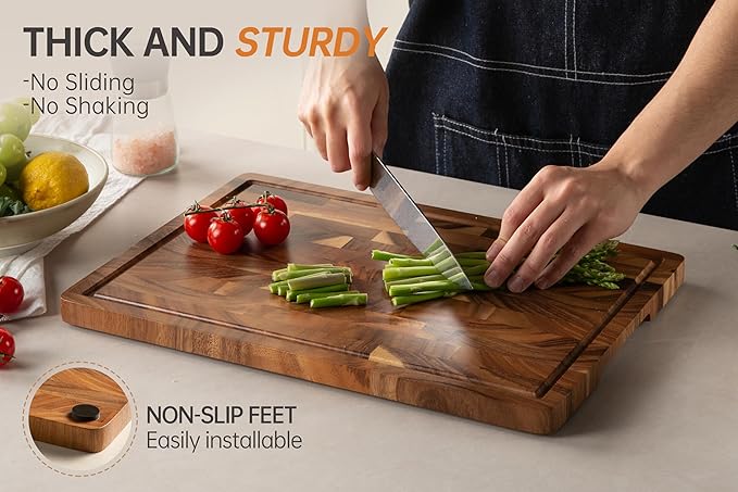 Walnut Wood Cutting Board, End Grain Wooden Cutting Boards