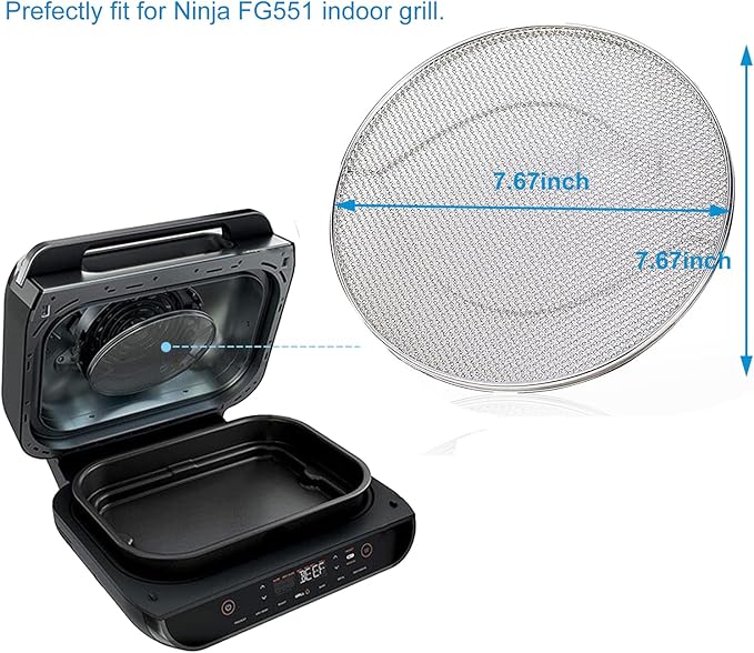 2-Pack Splatter Shield for Ninja Foodi FG551, 304 Stainless Steel Reusable