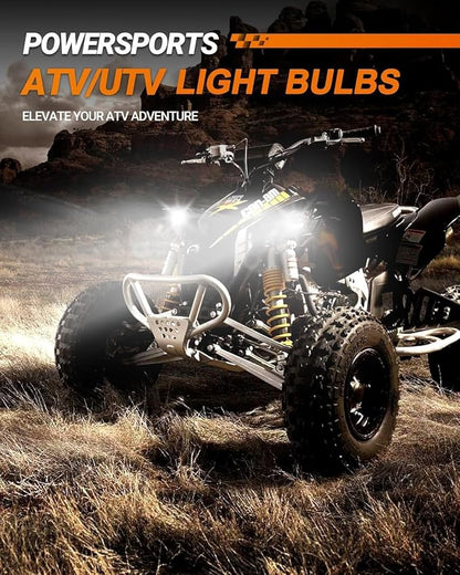 SEALIGHT H13 LED Bulbs, L2 9008 24,000LM Super Brightness 6000K Cool White Bulbs, IP68 Waterproof, Plug and Play, 15000RPM Turbo Fan, 60000Hrs Lifespan, 1:1 Size Driving Bulbs, Pack of 2