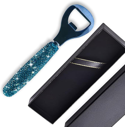 Handcrafted Blue Crystal Bling Beer Opener – Sparkle Diamond Bottle Openers