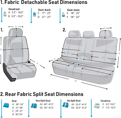 FH Group Car Seat Covers Combo Full Set with Carpet Floor mats Steering Wheel Cover and Seat Belt Pads- Universal Fit for Cars Trucks and SUVs (Burgundy)