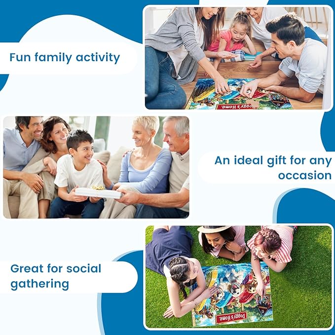 300 Piece Puzzle for Adults,Puppies Jigsaw Puzzles 300 Pieces for Adult Kids Elderly Premium Cardboard Dog Summer Jigsaw Puzzle Challenging Puzzles Game Family Activity Gift Toy 20.5x15in