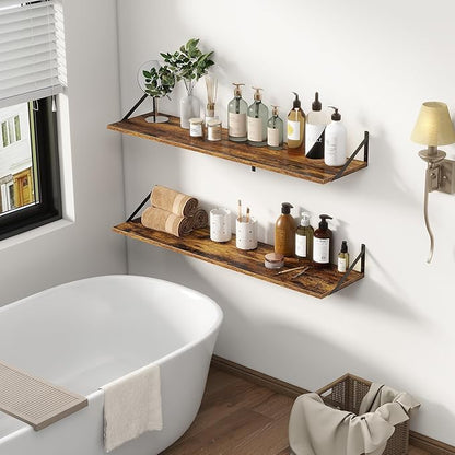 12 Inch Deep Floating Shelves, 48W x 12D Floating Shelves, Deep Wall Shelves