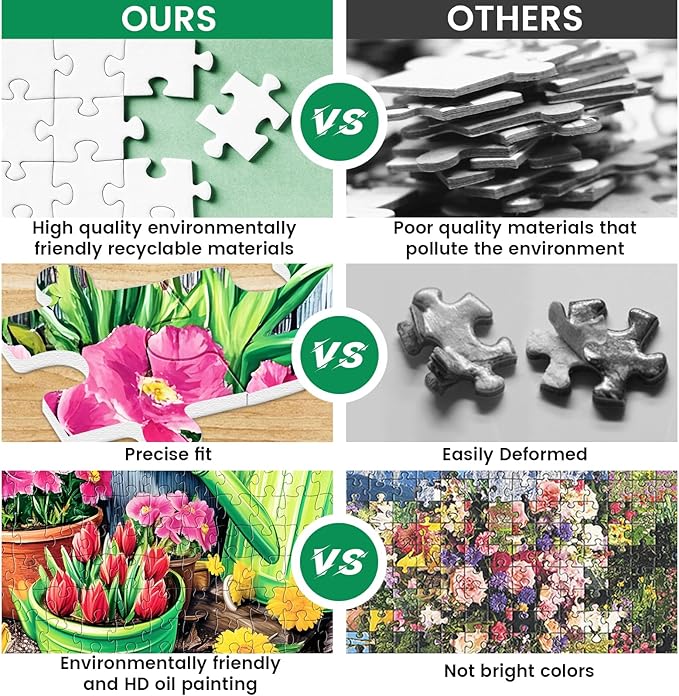 300 Piece Puzzle for Adults,Jigsaw Puzzles 300 Pieces Flower Garden Puzzle for Adult Kids Elderly Plant Jigsaw Puzzles for Adults 300 Pieces Premium Cardboard Puzzles Birthday Party Gift
