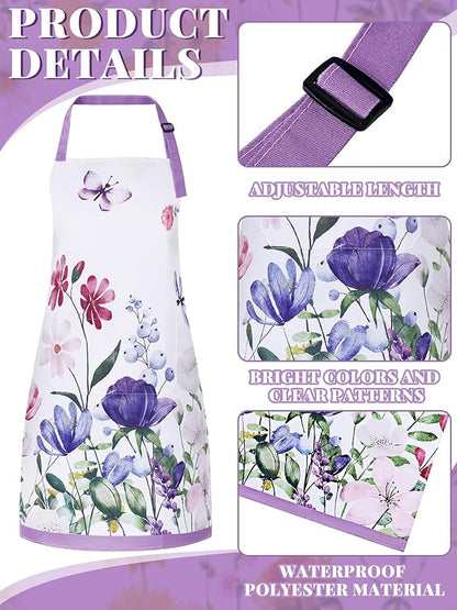 Bencailor 6 Pcs Spring Kitchen Aprons