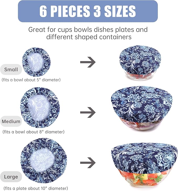 wegreeco Elastic Reusable Bowl Covers