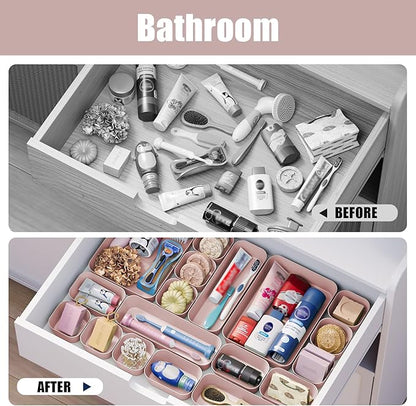 Plastic Drawer Organizers, Desk and Vanity Organizer Plastic Tray, Makeup