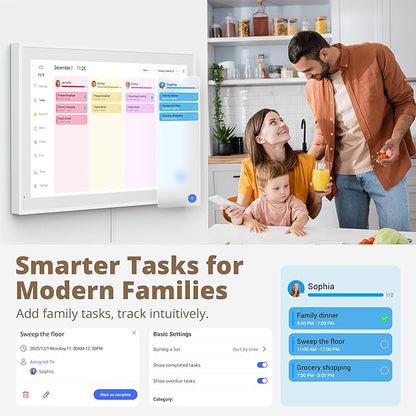 Dragon Touch Digital Calendar 21.5 Inch Touch Screen, Electronic Wall Calendar