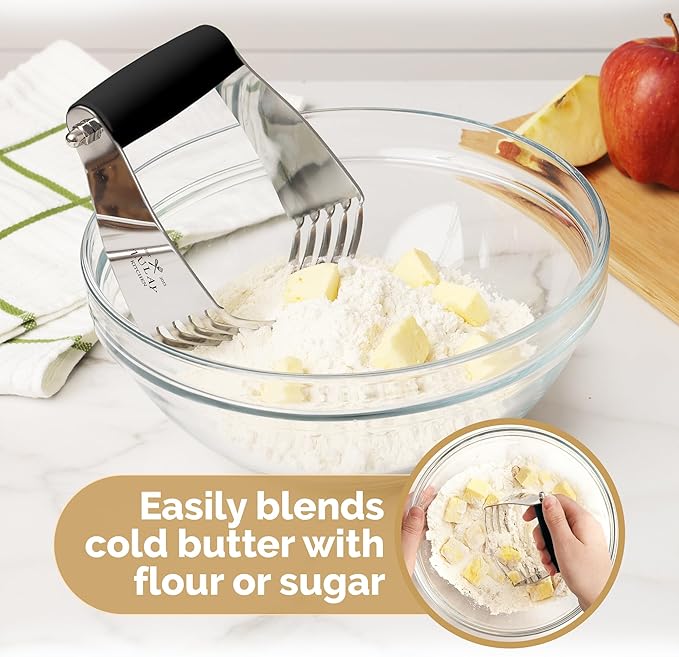 Zulay Kitchen Large 4-Inch Dough Blender Top Professional