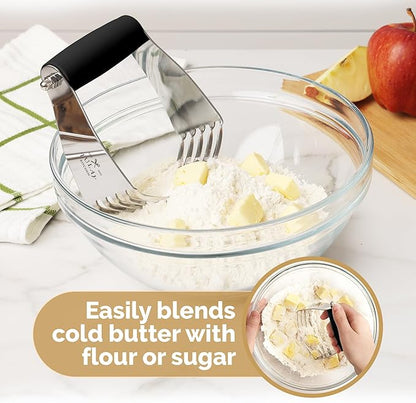 Zulay Kitchen Large 4-Inch Dough Blender Top Professional