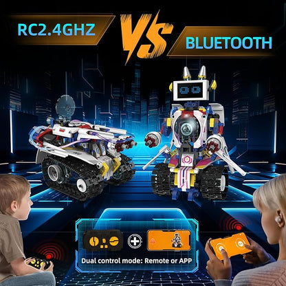 Building 5 in 1 Robot Toys for 8-12 Year Old Boys Girls, Remote & APP DIY Educational Toy Science Kits for Kids, Technic Coding Robotic Toys, Birthday Gift for 8 9 10 11 12 Years Kids (603pcs)