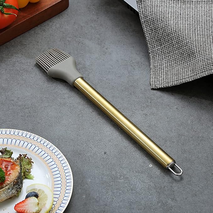 Gold Basting Brush, Berglander Non-stick Silicone Kitchen Brush