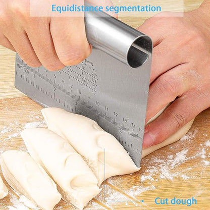 Pro Dough Pastry Scraper/Cutter/Chopper Stainless Steel Mirror Polished