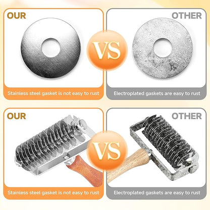 Pastry Lattice Roller Cutter, Stainless Steel Dough Cutter Wheel