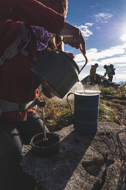 GSI Outdoors Halulite Tea Kettle, Ultralight Aluminum Camping Kettle, Durable, Fast-Boil for Backpacking, Hiking & Outdoor Cooking - 1 Liter