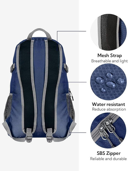 WATERFLY Small Lightweight Packable Backpack: 20l Ultra Light Foldable Travel Hiking Camping Daypack Day Pack for Man Woman