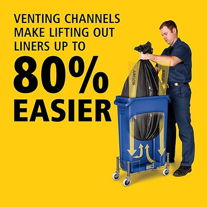 Rubbermaid Commercial Products Slim Jim Plastic Rectangular Recycling Bin/Trash