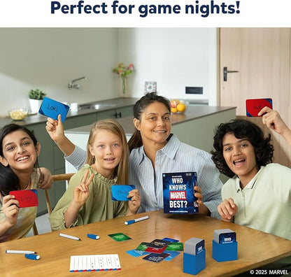 Skillmatics Card Game - Who Knows Marvel Best, Family Party Game for Boys, Girls, Teens, Adults Who Love Avengers, Spiderman, Iron Man, Hulk, Fun for Game Night, Gifts for Ages 8, 9, 10 and Up