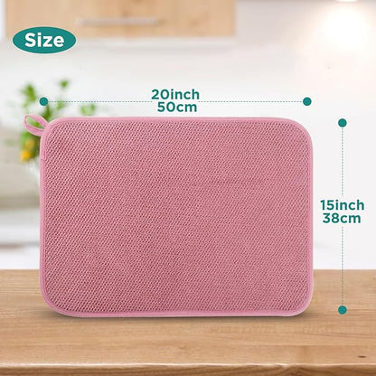 GeeRic Microfiber Dish Drying Mat, Super Absorbent Kitchen Dish Drying Pad