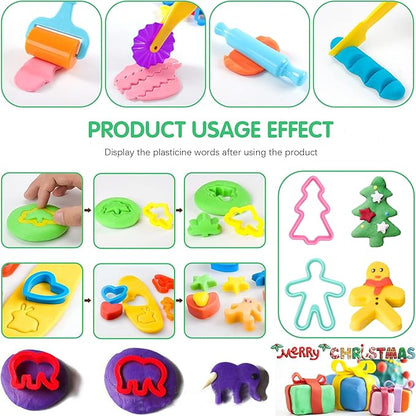 36-Piece Dough Tool Set for Kids Ages 3-8 – Includes Animal Cutters, Rolling