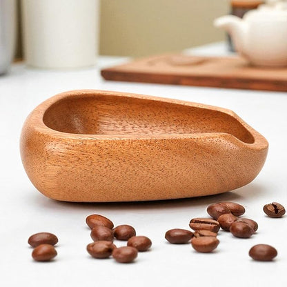 Coffee Bean Dosing Cup – Single Tray Walnut Wood Espresso Accessories Measuring