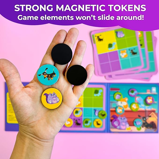 QUOKKA Magnetic Sudoku Toddler Puzzles Ages 2-4 - 20 Pieces Puzzles for Kids Ages 4-6 - Games for Kids Ages 3-5 Sudoku Book with 3 Levels: Easy, Medium, Hard - Educational Portable Travel Game
