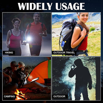 Mudder 24 Pieces Hand Crank Flashlight with LED Self Powered Charging Torch Dynamo for Camping Emergency(Red, Blue, Orange, Purple)