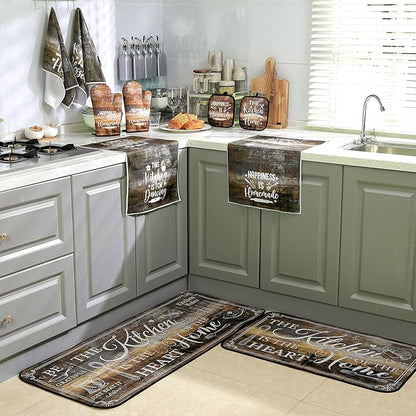 Fourluoo 10 Pcs Farmhouse Kitchen Decor and Accessories Set 4 Kitchen Towels 2
