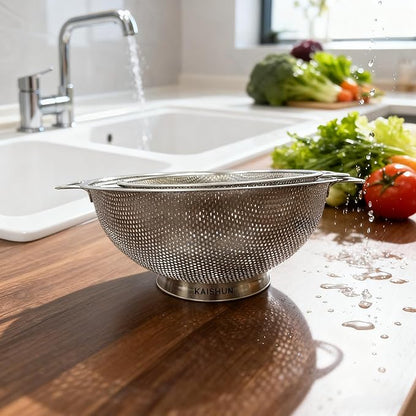 Kaishun Colander Stainless Steel Set, Kitchen Strainer