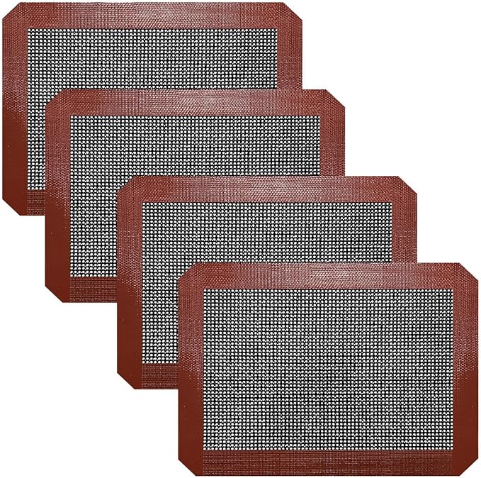 Small Silicone Baking Mats, 11-4/5x8-1/4 Inch Quarter Sheet Size, Non Stick