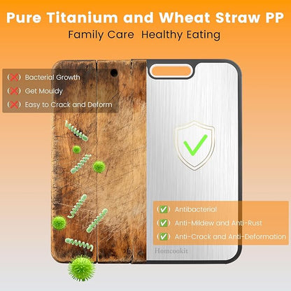 Titanium Cutting Board for Kitchen, Double Sided Cutting Board, Pure Titanium