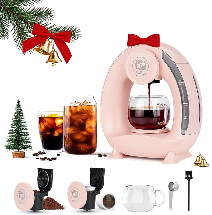 Single Serve Coffee Maker, Fast Brew in 2 minutes, Stylish＆Compact Design