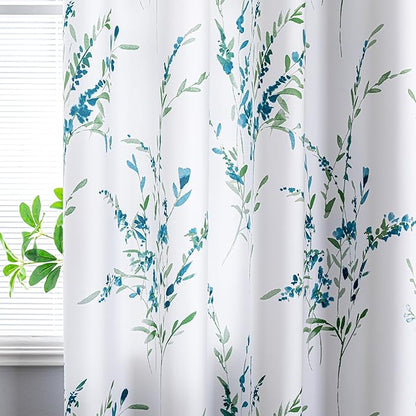 MYSKY HOME Floral Curtains 108 Inches Long
