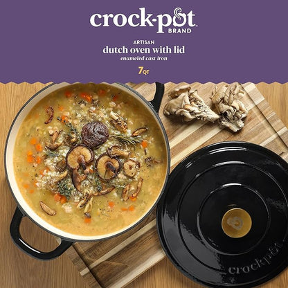 Crock Pot Artisan 7-Quart Round Cast Iron Dutch Oven