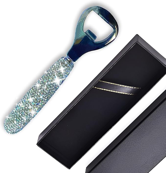 Handcrafted Silver Crystal Bling Beer Opener – Sparkle Diamond Bottle Openers