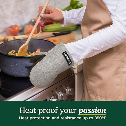Cuisinart Heritage Mini Oven Mitts – 5.5” x 7” Heat-Resistant Kitchen Mitts