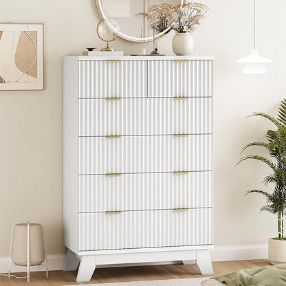 Xixini Fluted Dresser for Bedroom