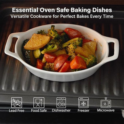 ONEMORE Oval Au Gratin Baking Dish, 20 oz Small Casserole Dishes