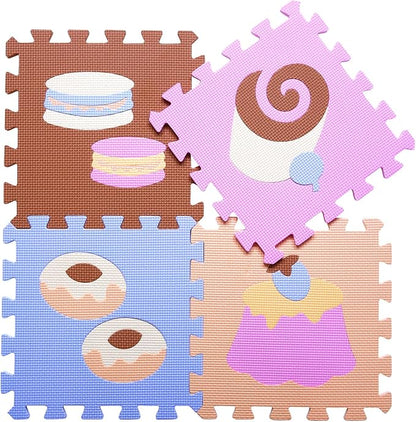 Coolcandy Baby Play Mat, 25Pcs Interlocking Puzzle Floor Mat, with Safety Fence - 0.4" Thick Non-Toxic EVA Foam Play Mat, for Infants & Toddlers 3-36 Months, Soft Puzzle Tiles for Play Areas