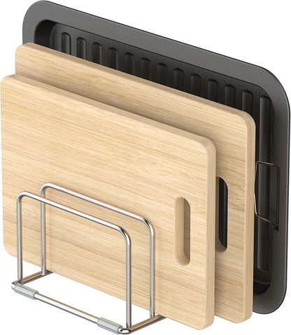 KORRTFID Cutting Board Holder Stand, Chopping Board Storage Rack, Cutting Board