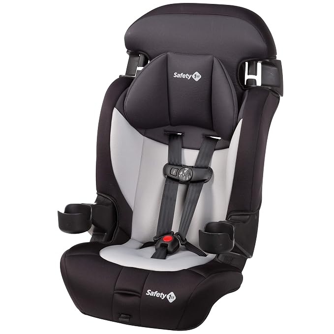 Safety 1st Grand 2-in-1 Booster Car Seat, Converts from High Back to Belt-Positioning Booster, High Back Seat for Kids 40-65, and Belt-Positioning 40-100 Pounds, Black Sparrow