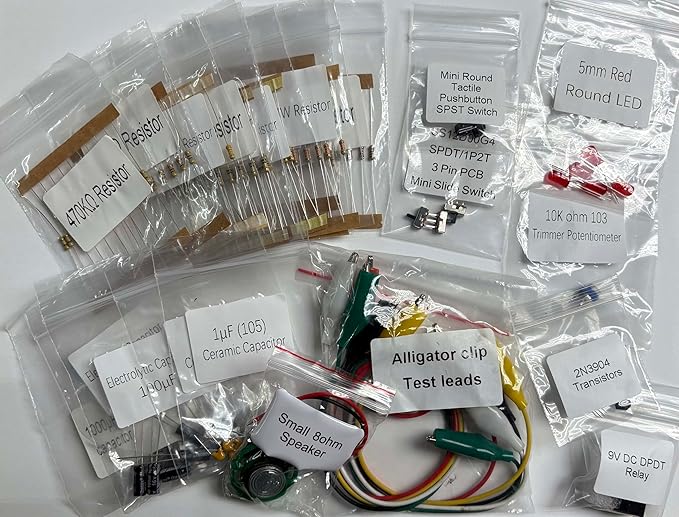 Make: Electronics Mini Kits Educational Electronic Component Packs That Follow Experiments in Charles Platt's 3rd Edition Book (PTTMini3rd-Parent) (PTTMini3rd-Comp2)