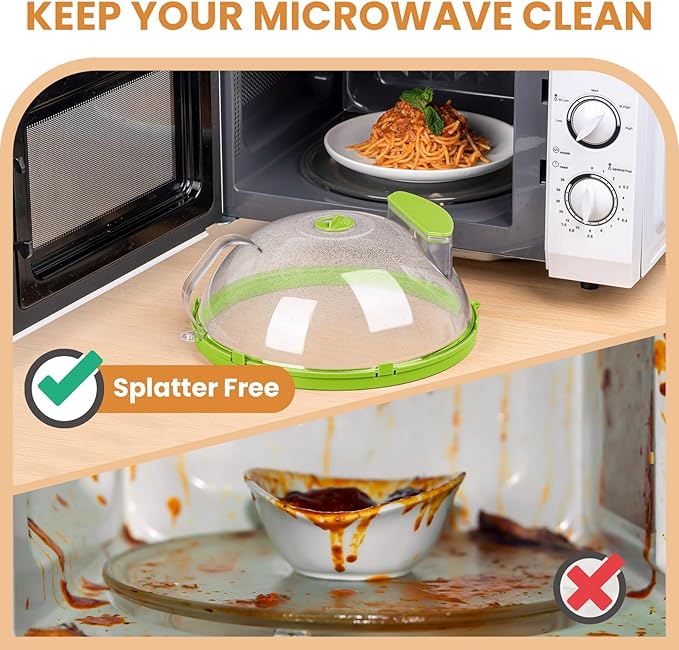 12 Inch Microwave Splatter Cover, Upgraded Microwave Cover
