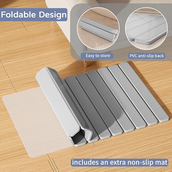 Large Stone Bath Mat 31.5 x 19.7in, Quick Dry Stone Drying Mats