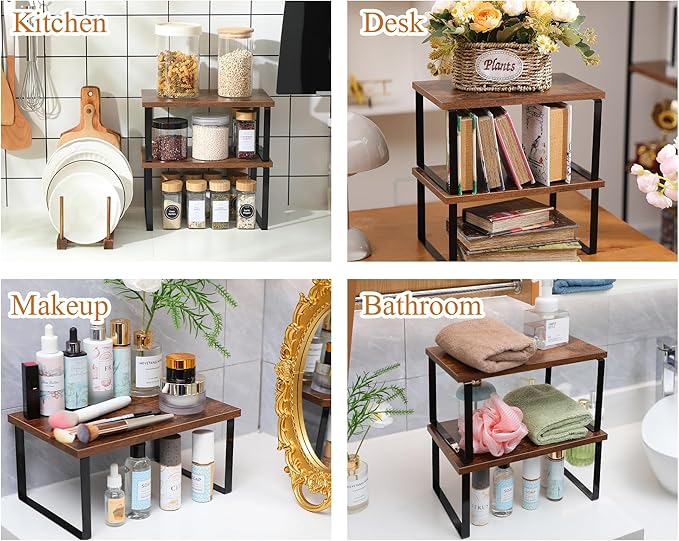 Marsui 4 Pcs Kitchen Organizer Accessories Set Cabinet Organizer Shelf and