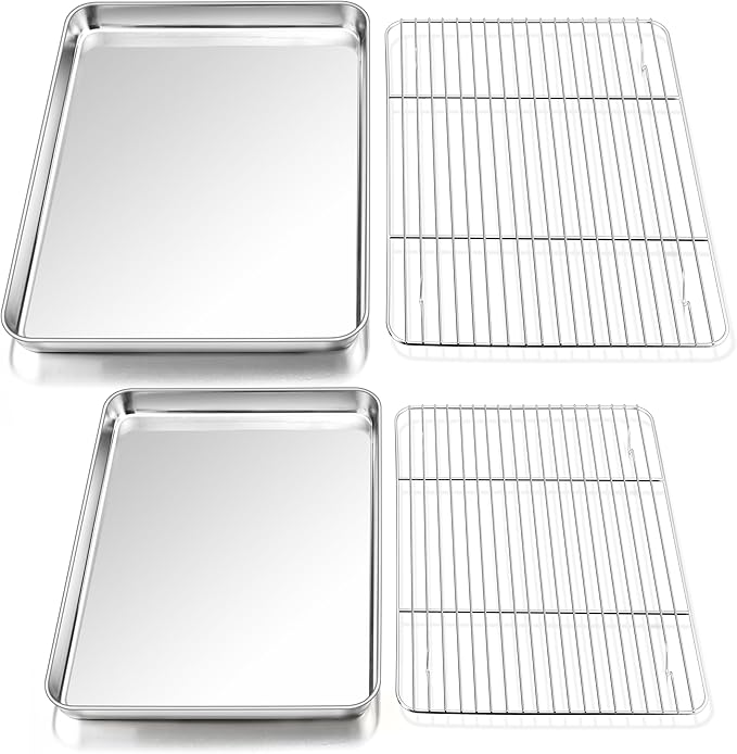 P&P CHEF 16 + 12.5 Inch Stainless Steel Baking Sheet